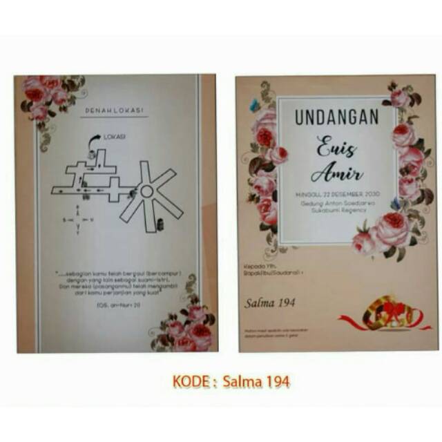 Blangko undangan pernikahan Salma 194