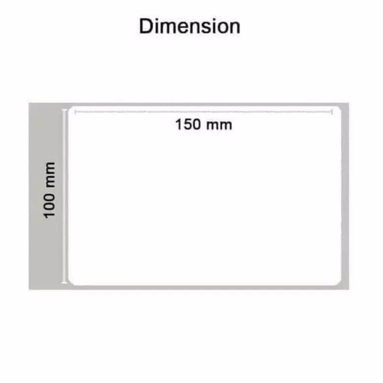 

ϟSt0ckTerb@t@sϟ Label thermal olshop label stiker barcode label pengiriman 100 x 150 /250 pc NEW ..,
