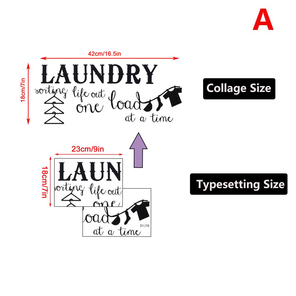 R-flower Laundry Room Decal Art Apartemen Removable Home Decor Symbol Cuci|Sign Pengering Mesin Cuci
