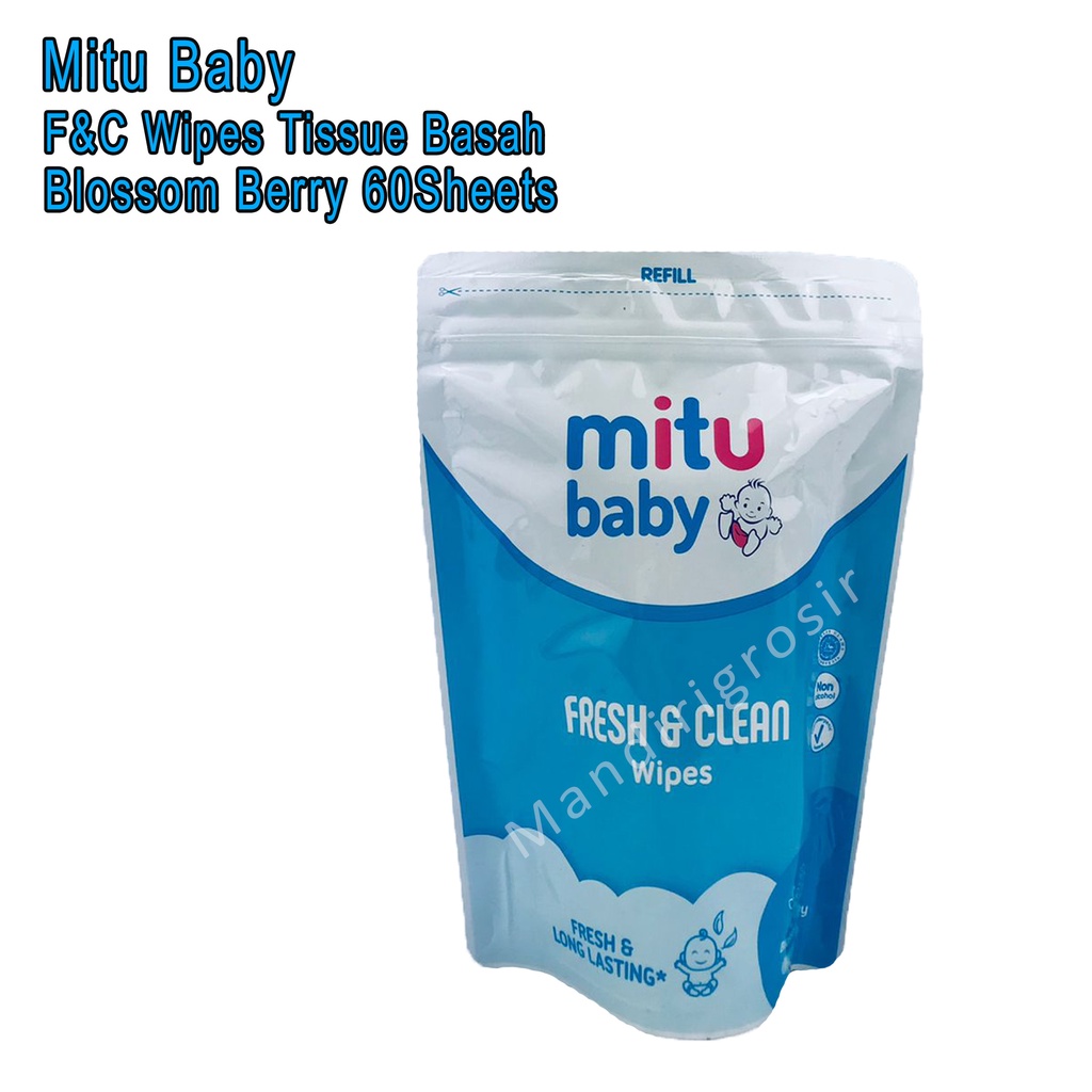 Fresh &amp; Clean Wipes *Mitu Baby * Tissue Basah *  60Sheets