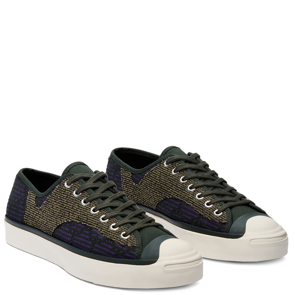 Sepatu Converse Jack Purcell Rally Patchwork Woven Ox Deep Lichen