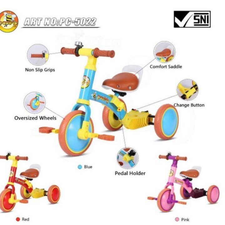 BALANCE BIKE 3in1 PACIFIC PC 5022 SEPEDA MINI RIDE ON