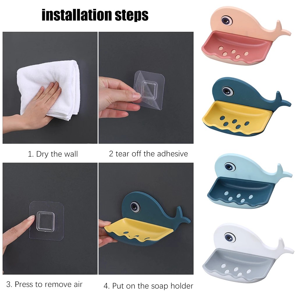 ~ PIYOSHI08 ~ Tempat Sabun Batang Model Ikan Paus Whale Soap Dish Bathroom Lucu Murah Unik PR32