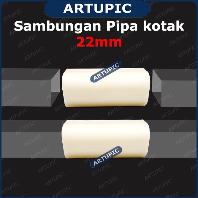 Sambungan Pipa Kotak 22 mm Plastik Konektor Pipe Kotak Kandang Ayam Petelur Pedaging Broiler ARTUPIC