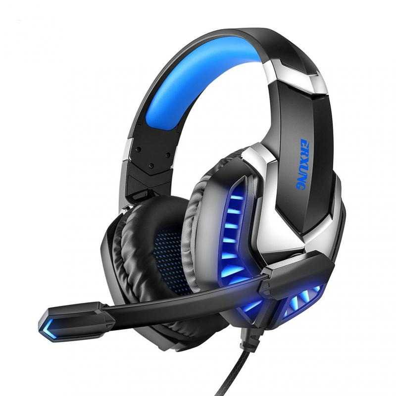 Gaming Headphone Headset Super Bass Glow Light with Mic