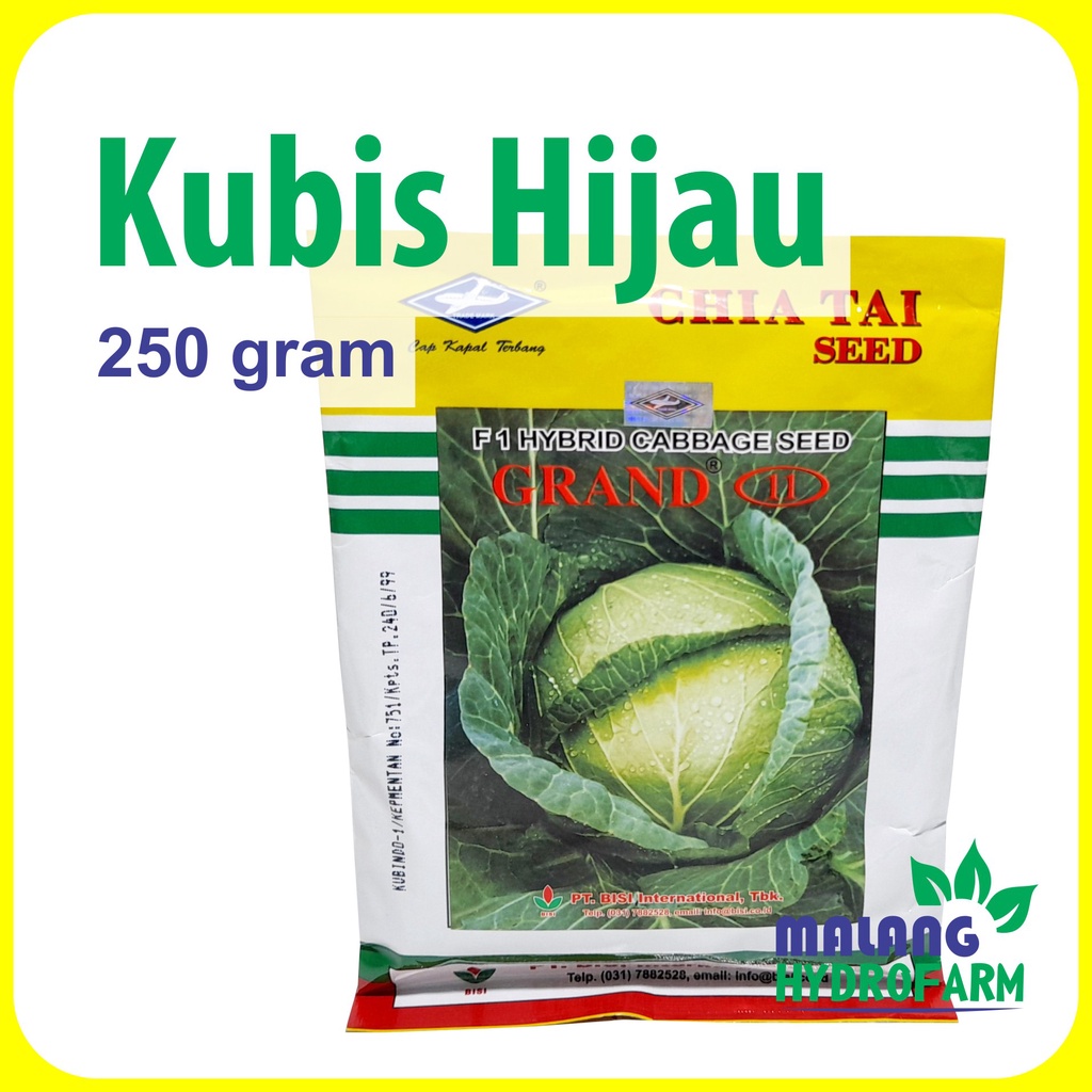 Jual Benih Kubis Grand Gram Bisi Cap Kapal Terbang F Bibit Gubis Kol Hijau Sayur Unggul