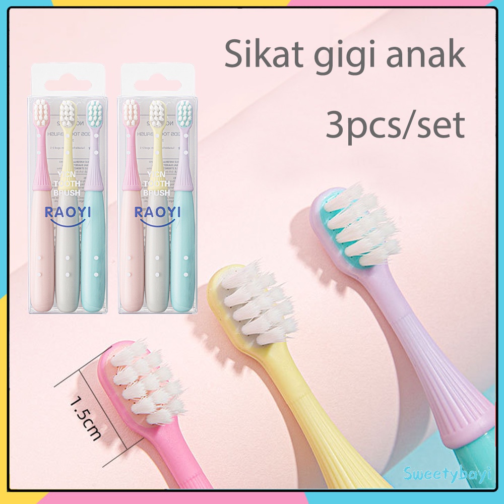 SweetyBayi Sikat gigi bayi anak Kids toothbrush 3 pcs