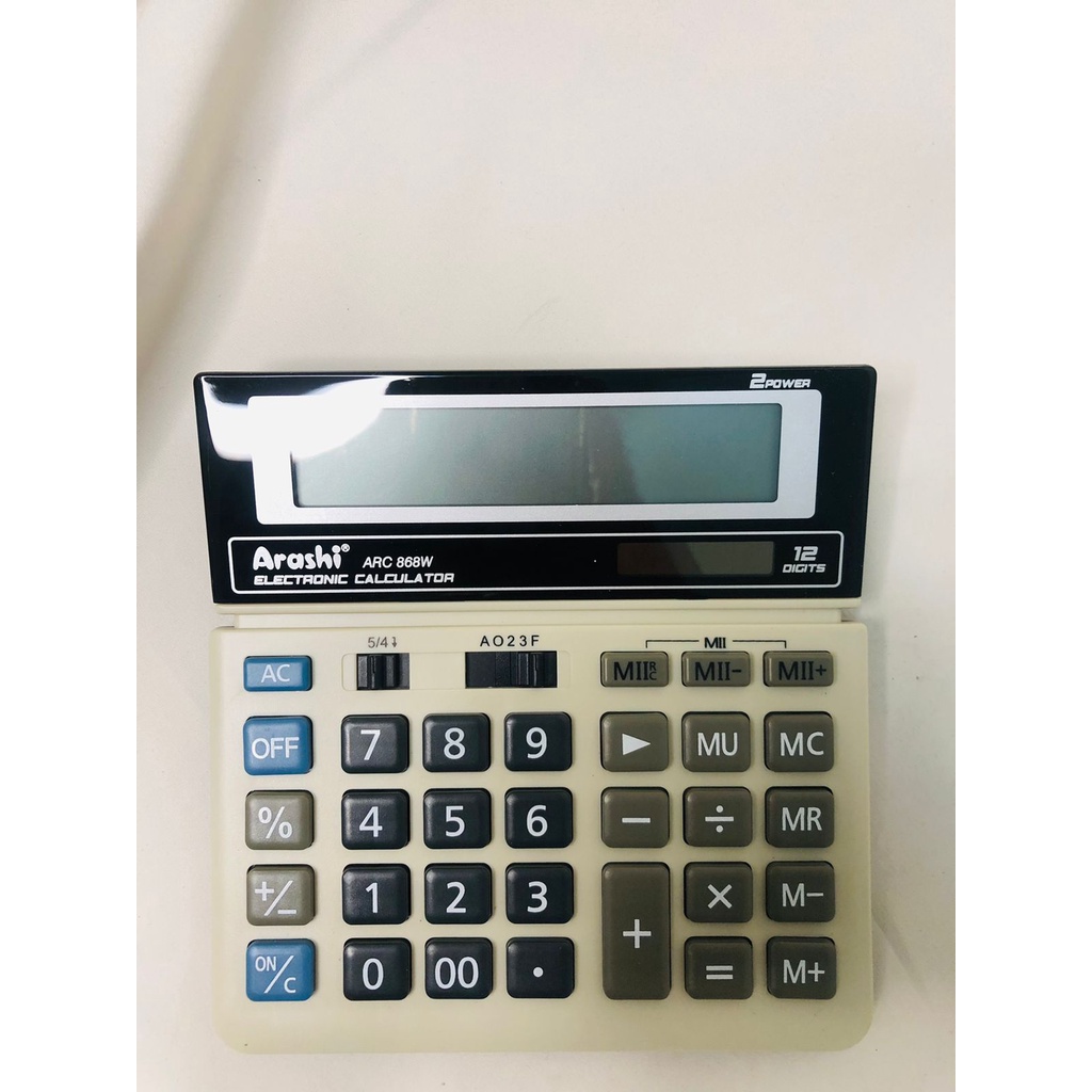 Kalkulator Calculator Calc ARC 868W 12 Digit Layar Besar Merk Arashi