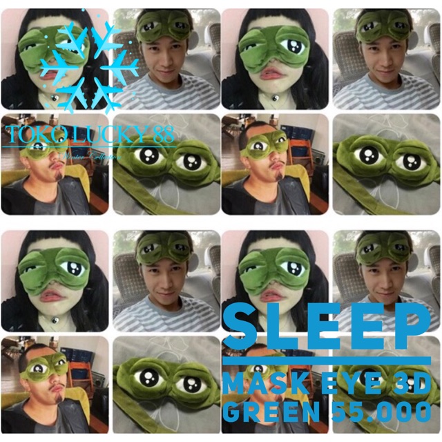 IMPORT Sleep Mask Frog 3D penutup mata travel