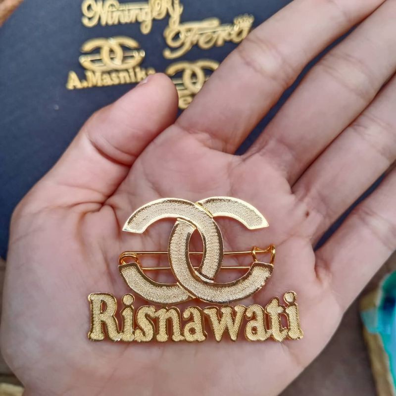 bros nama /bros custom /Grosir bros nama /kilang brooch nama /bros ukir nama /bros tempah nama-3