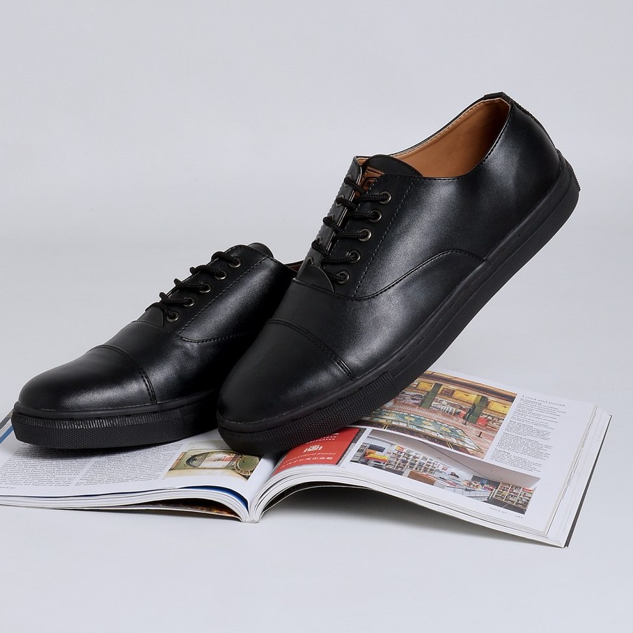 Sepatu pantofel formal kantor pria hitam tali | Wajendra x
