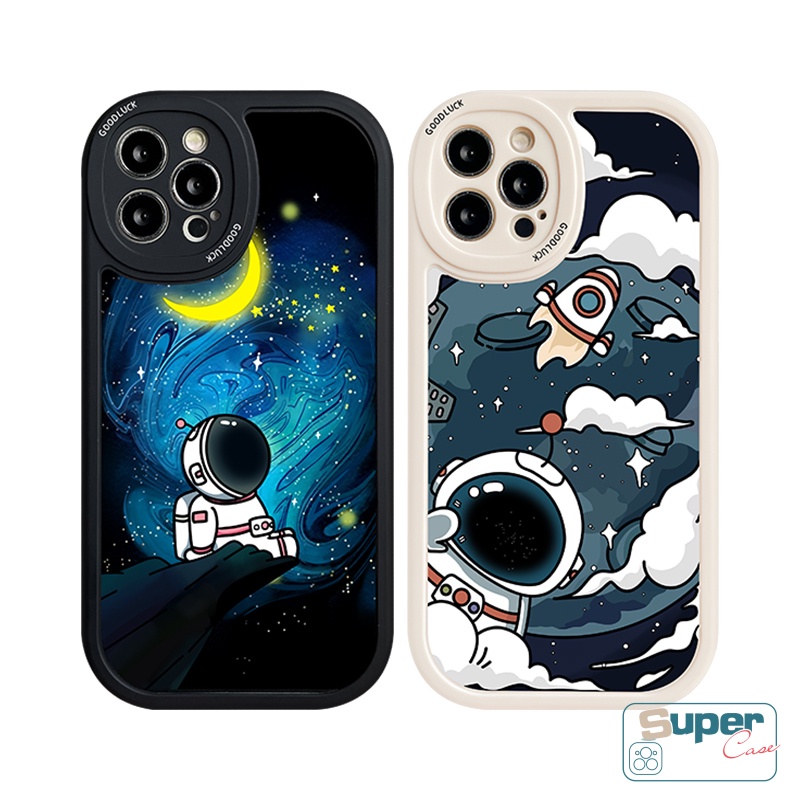 Casing Redmi 12C A1 9A 10A 10C 10 9 9T 9C NFC Redmi Note10 10s Note 11 11Pro 8 9 9s 11s Note 9 10Pro MI POCO F4 X3 M3 NFC Kartun Trendy NASA Star Astronot Soft TPU Cover