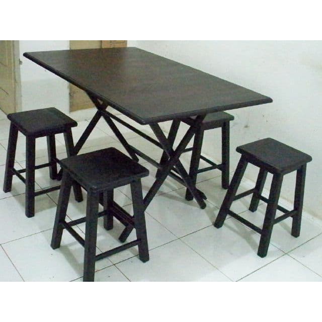 Meja lipat kayu 120