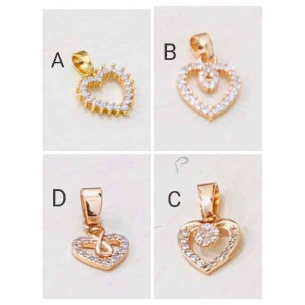 Samk33. Liontin xuping Kalung wanita lapis emas dgn mata zircon