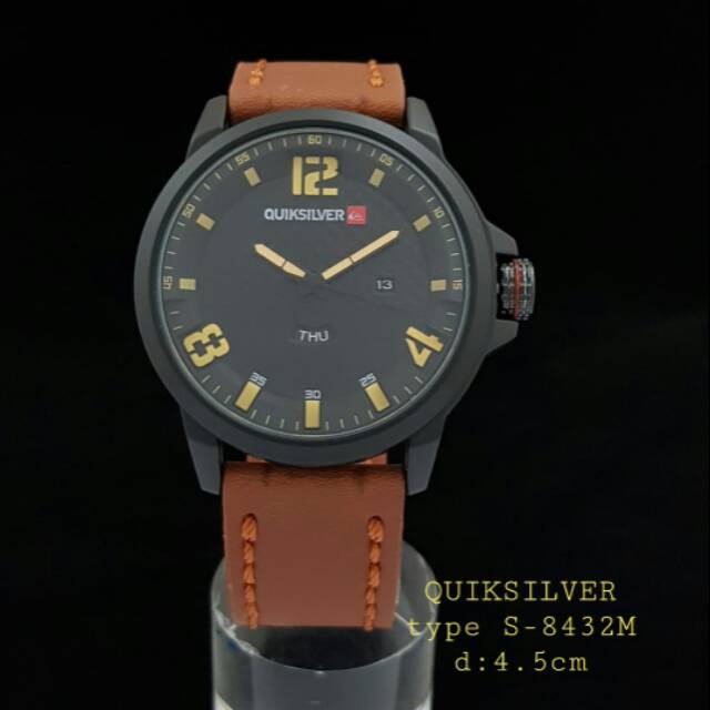 Jam Tangan Pria Quiksilver S8432M tanggal hari aktif leather