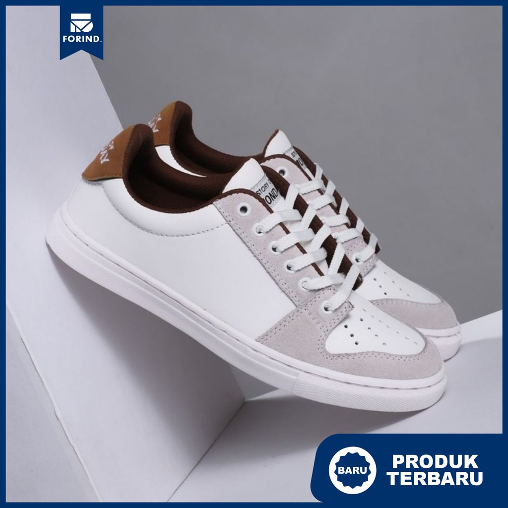 Nacht White | Sepatu Sneakers Pria Putih Original Casual Polos Cowok Ori Footwear | Monday FORIND
