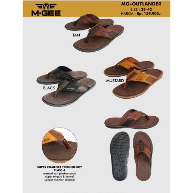 Sandal MGee M-Gee MG Outlander Casual Pria Original Kualitas Premium