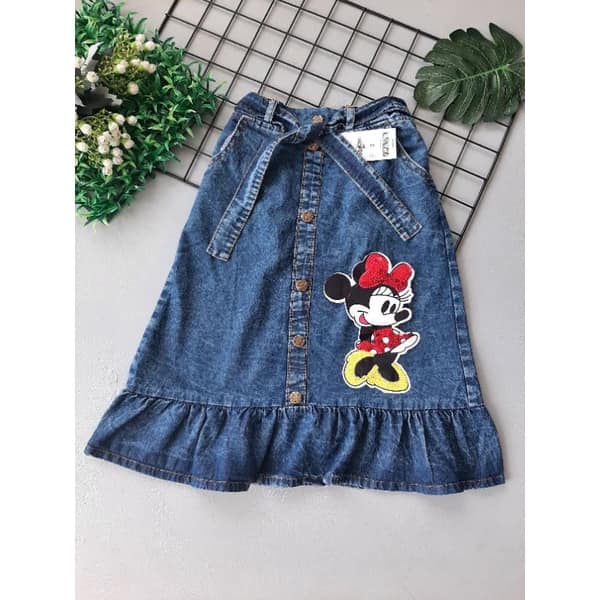 [Promo Sale] COD / Rok Rampel / Rok Jeans Anak / Mickey