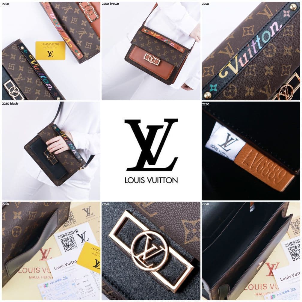 COD ❤️ Tas Wanita LV Louis Vuitton Deuphine Handbag Premium Import branded terbaru with box