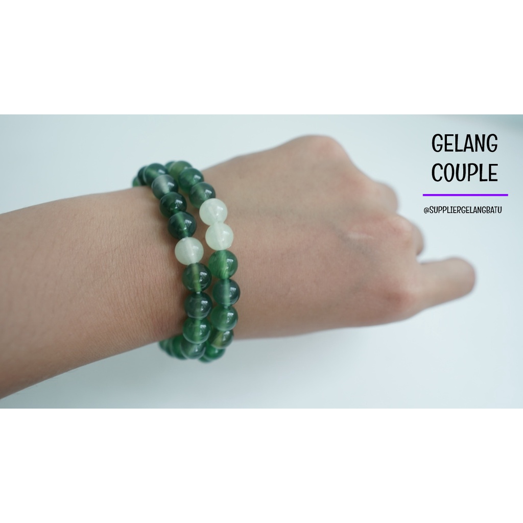 gelang batu FOSFOR GIOK CINA pasangan distance bracelet couple akik