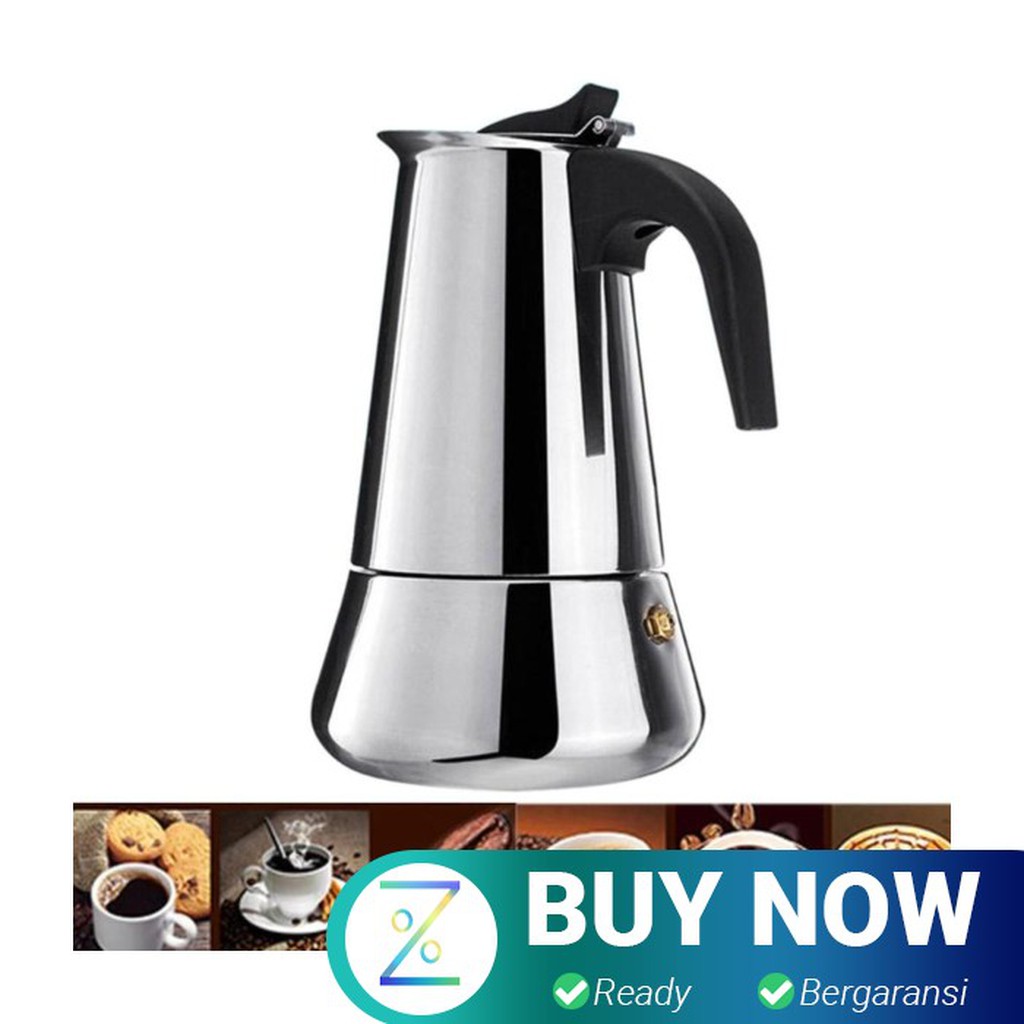 OneTwoCups Espresso Coffee Maker Moka Pot 300ml 6 Cup Z21