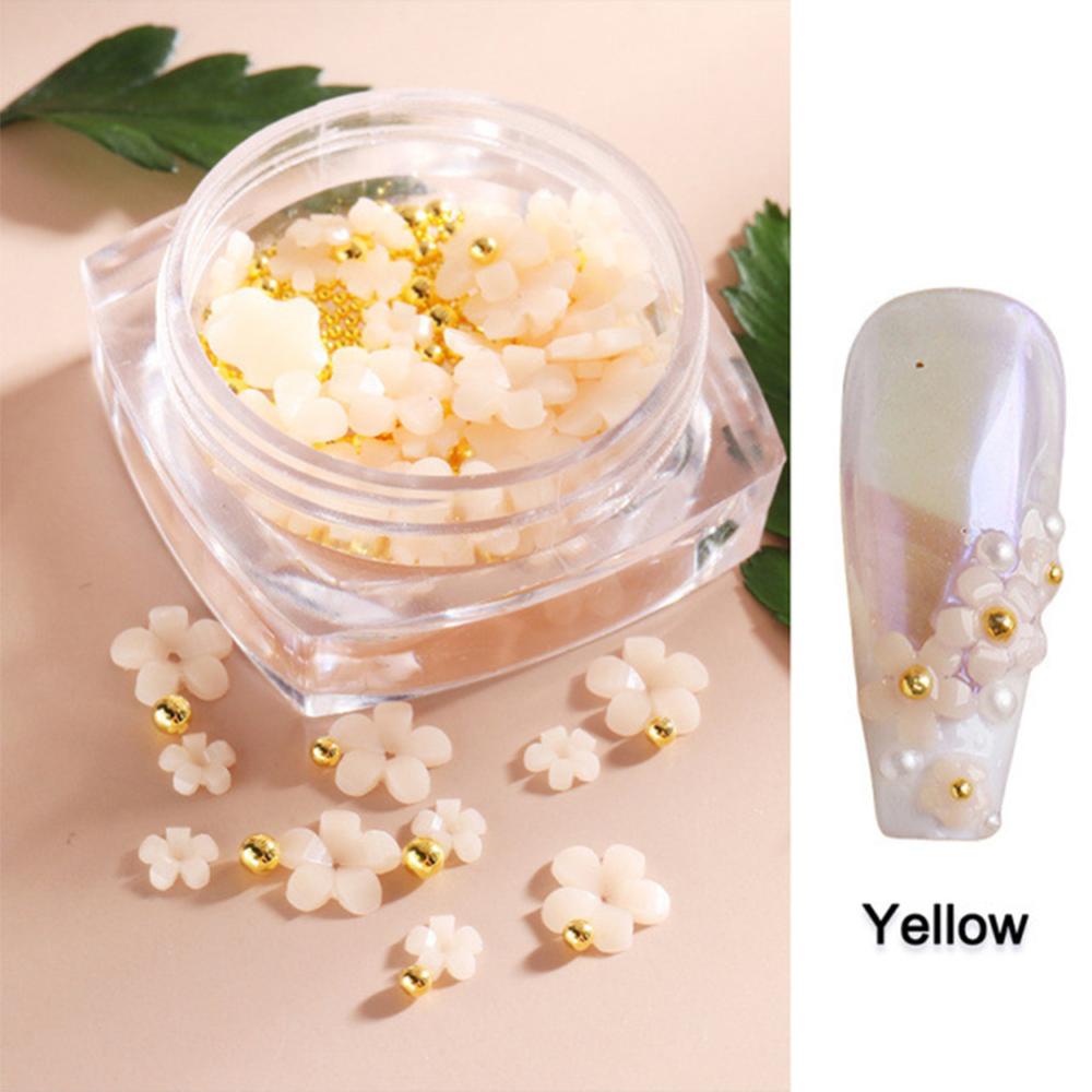 Timekey A7K4 Kelopak Bunga Bahan Resin Untuk Dekorasi Nail Art DIY