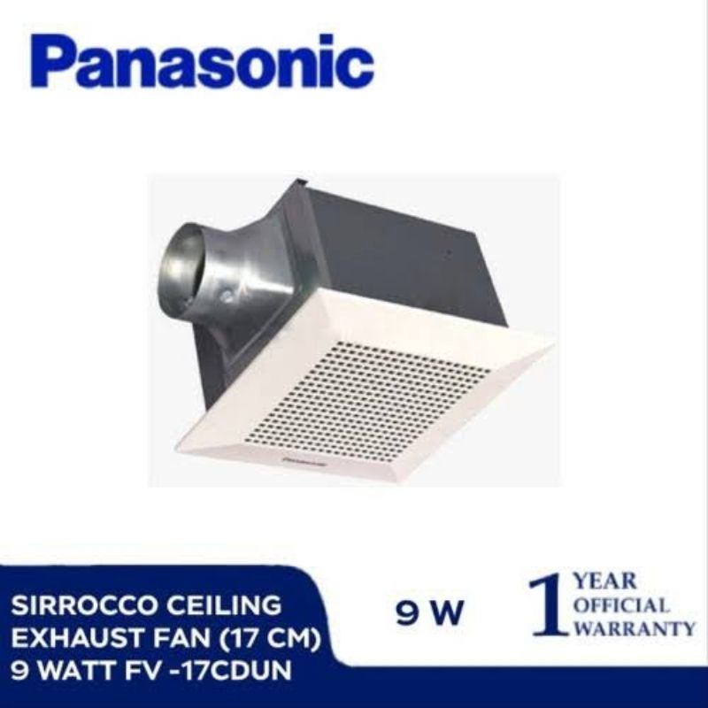 Panasonic Exhaust Fan FV17CDUN2 FV 17 CDUN2 Sirocco