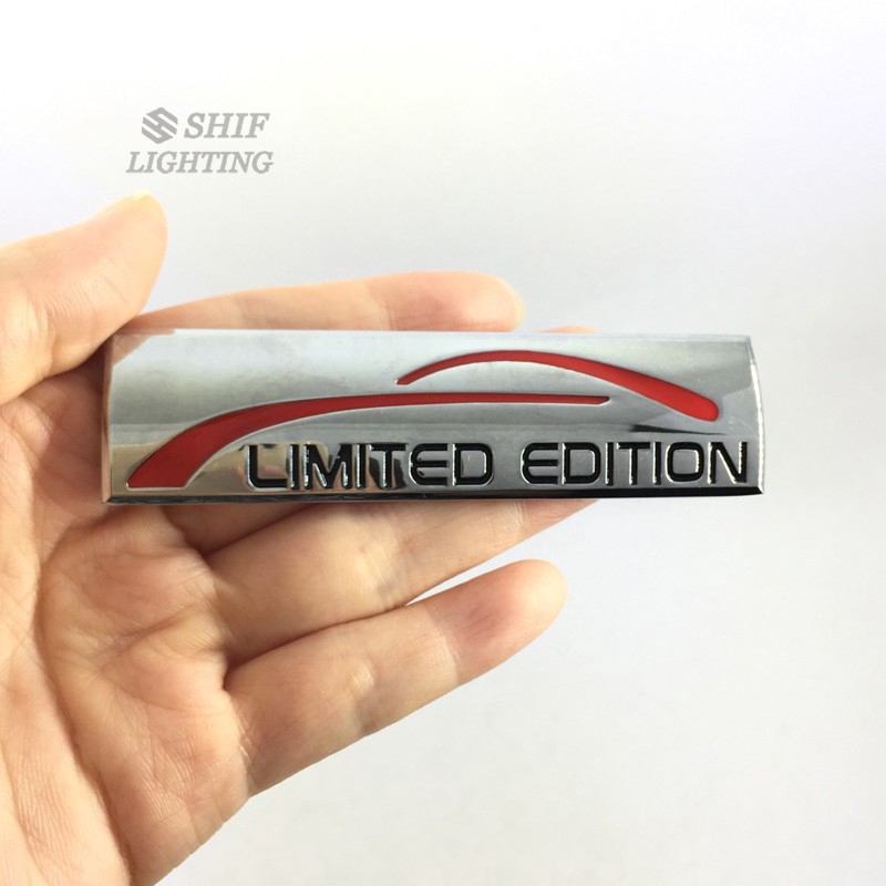 1Pc Stiker Emblem / Badge Logo Limited Edition Bahan Metal untuk Samping Body Mobil