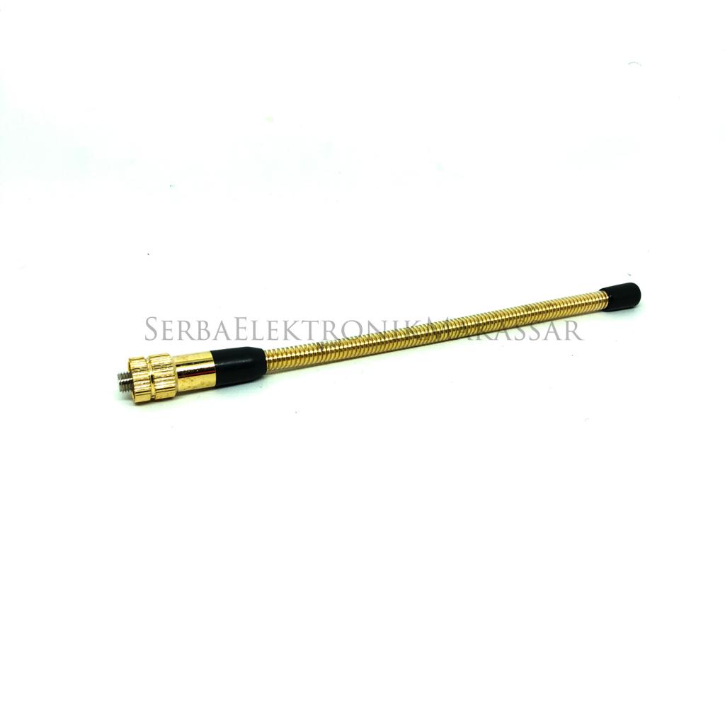 Antenna HT Unier Spiral Gold BNC SMA Female Motorolla Antena Handy Talkie