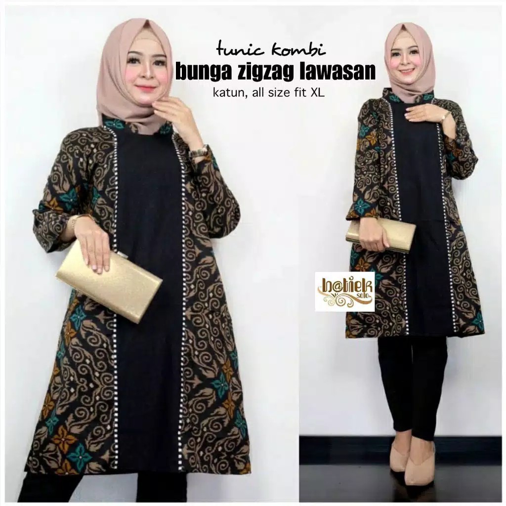 LONGCARDI BUNGA LAWASAN ZIGZAG ALUNA CARDIGAN BATIK CANTIK KARDIGAN BATIK KANTOR SERAGAM BATIK CARDI