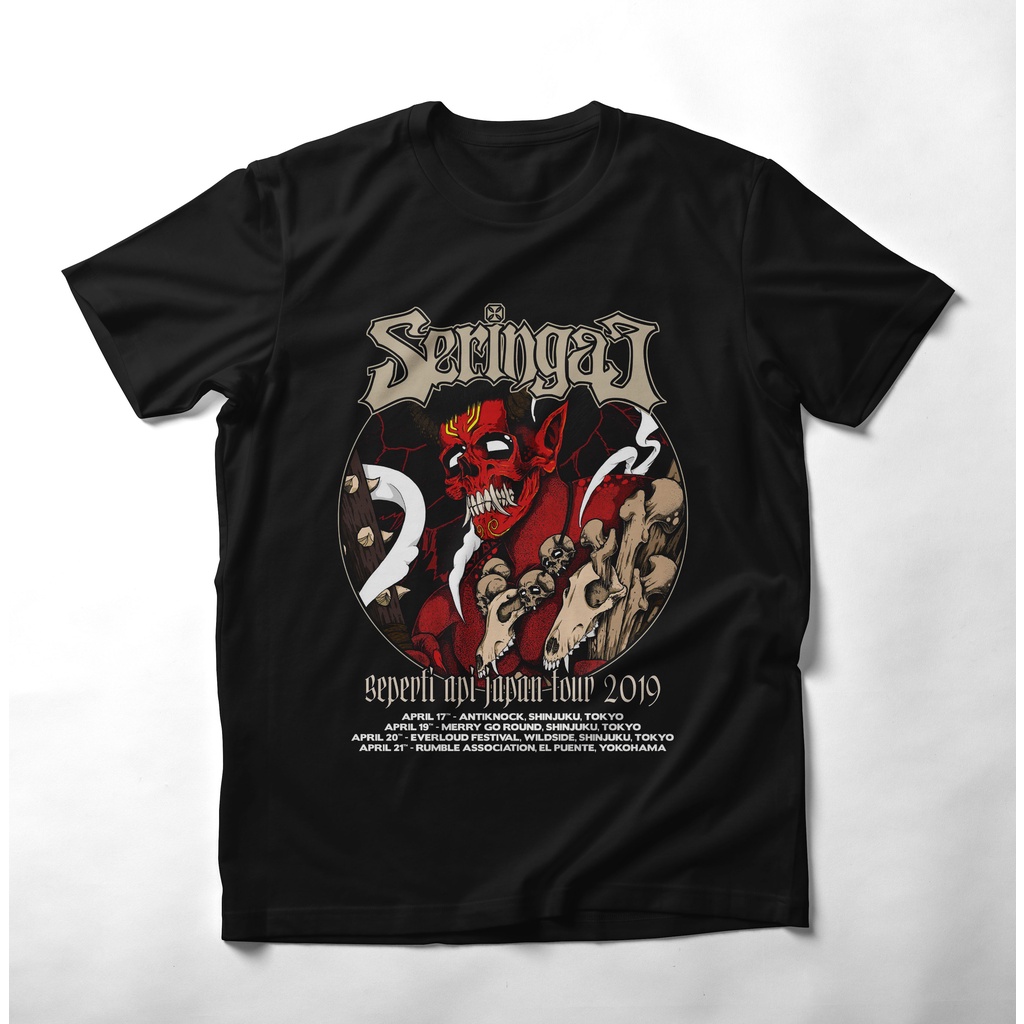 KAOS SERINGAI SEPERTI API JAPAN TOUR 2019. KAOS MUSIC METAL. KAOS MUSIC BAND. KAOS MUSIC. KAOS DISTR