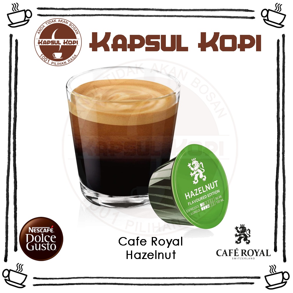 

Cafe Royal Hazelnut Ecer KapsulKopi Nescafe Dolce Gusto Import Coffee Capsule