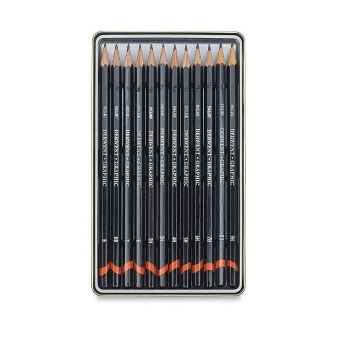 

DERWENT Graphic Pencil Set 12 Hard (B-9H) READY STOK