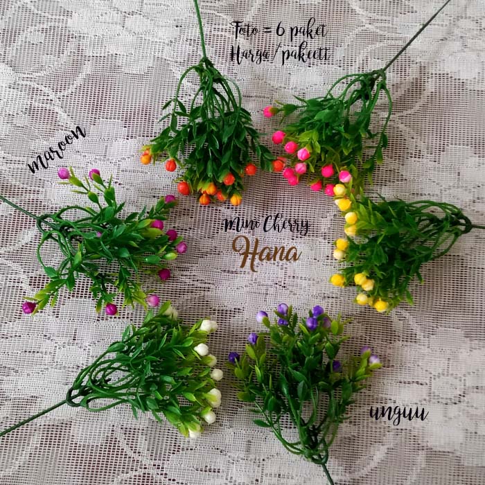 Buah cherry plastik / ceri plastik/bunga plastik-1