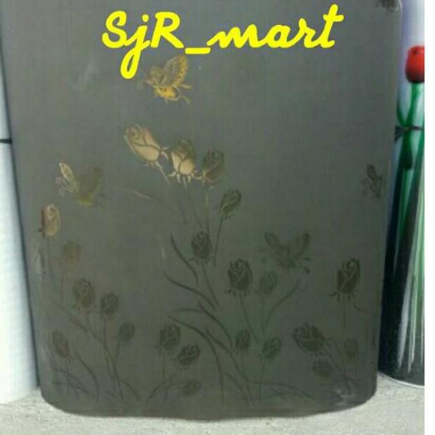 『SHOPEE 12.12』-507 FIBER PAGAR RUMAH LEBAR 1 METER MOTIF TULIP HITAM / FIBER PENUTUP PAGAR / FIBER P