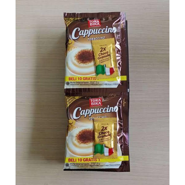 

[ DISTRIBUTOR AGEN KOPI ] KOPI TORABIKA CAPPUCINO TORACINNO 1 RENCENG ISI 10 + 1 TOTAL 11 SACHETS