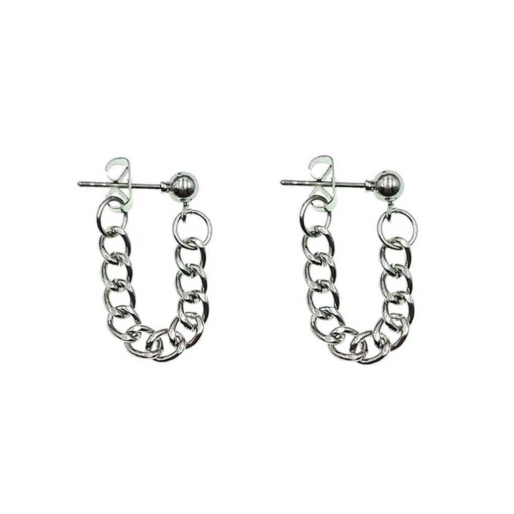 Chain Earrings Accessories Trend Personality Street Hip Hop Punk Simplicity