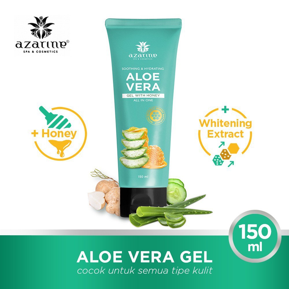 ❤ BELIA ❤ AZARINE Herbal Essential Glass Skin Goal Sleeping Mask, Peeling Serum, Aloe Vera (✔️BPOM)