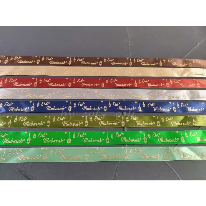 

Pita Idul Fitri -Satin Emboss Emas ;Lebar 1.5 cm