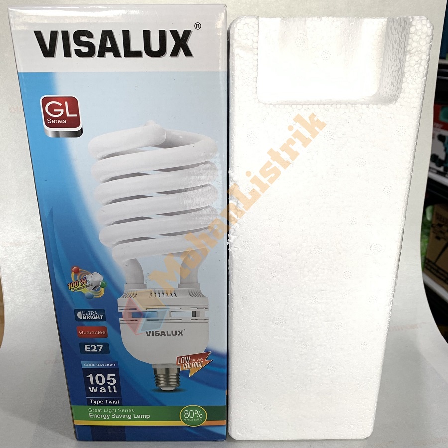 Bola Lampu Spiral Visalux 105W GL Twist Series Lampu Hemat Energi Jumbo