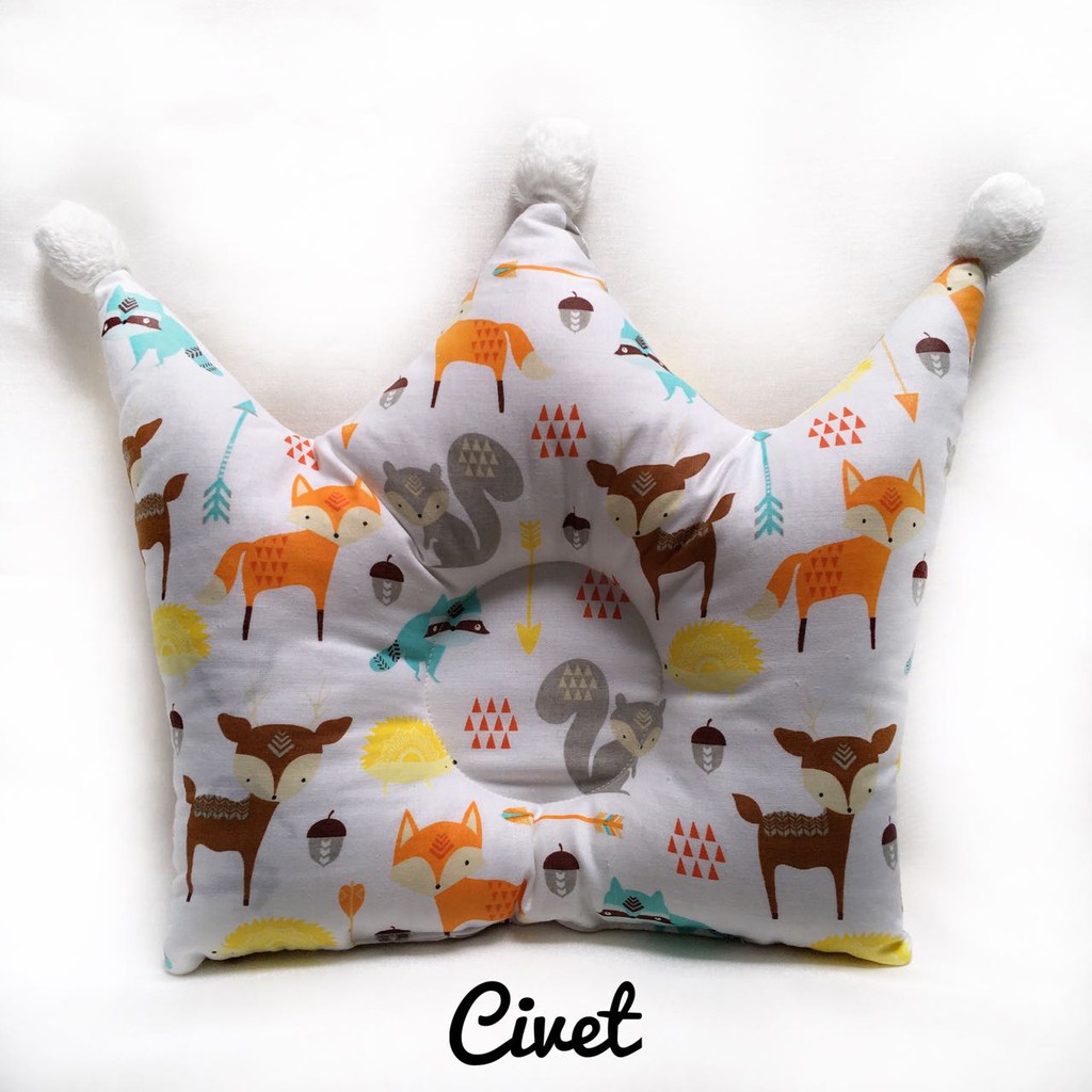 Bantal Peyang Bayi Mahkota Crown Newborn Baby Motif Karakter Lucu By Ndollolo