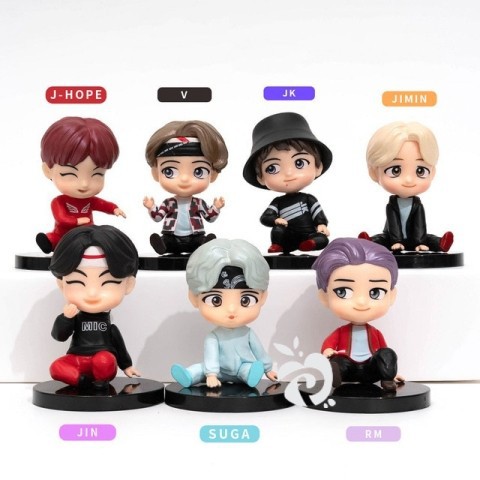 Mainan Pajangan Miniatur Set 7 BTS KPOP