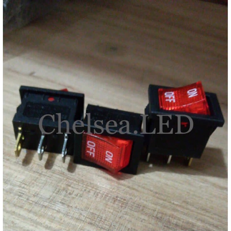 Saklar 3 Kaki ON/OFF + Lampu