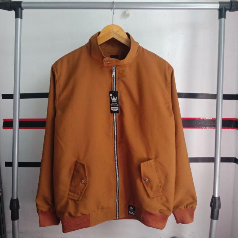 HARINGTONE JAKET PRIA TERLARIS - OFFICE HARINGTON ORI TERMURAH-Khaki