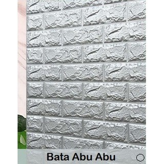 WALLPAPER 3D FOAM MODEL BATU BATA Uk 70 x 77cm TERMURAH GROSIRAN wall sticker interior