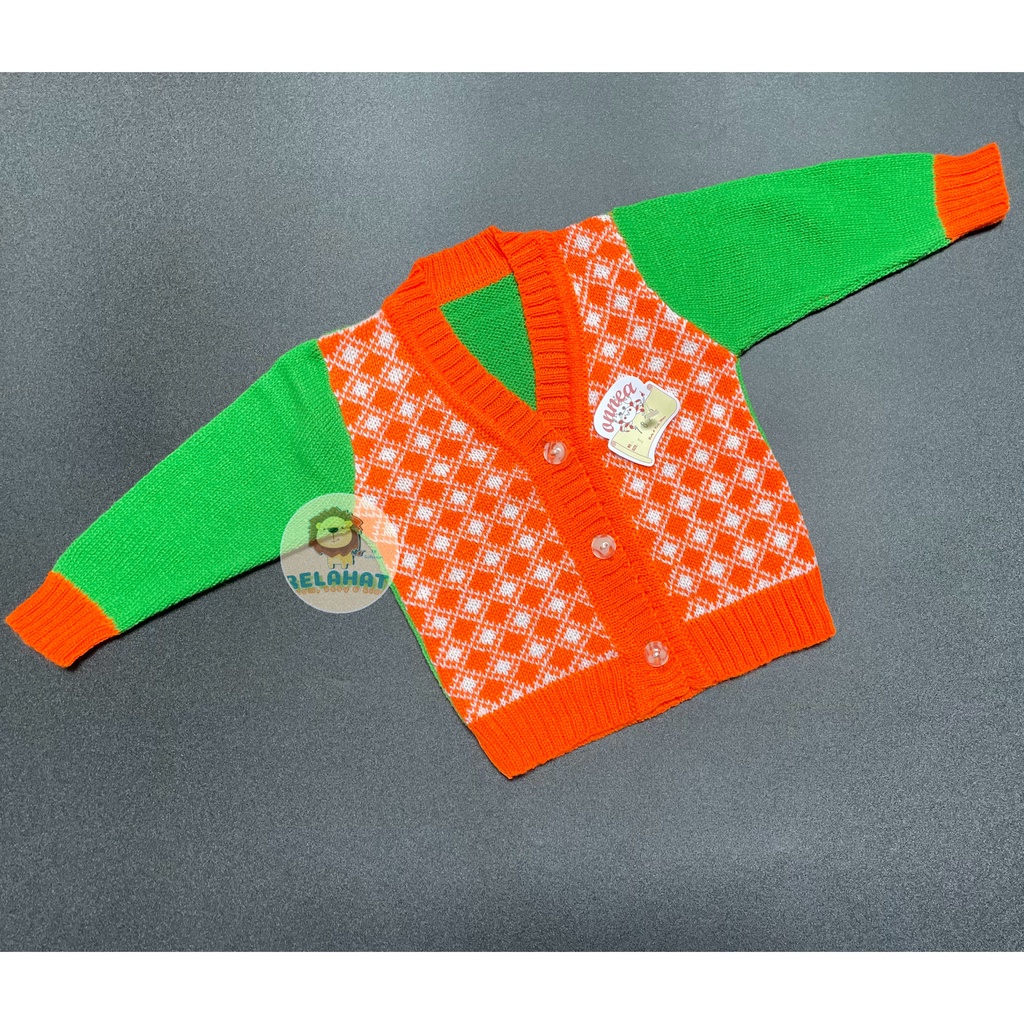 Jaket Bayi Rajut Onnea Warna Topi Laki Perempuan-29