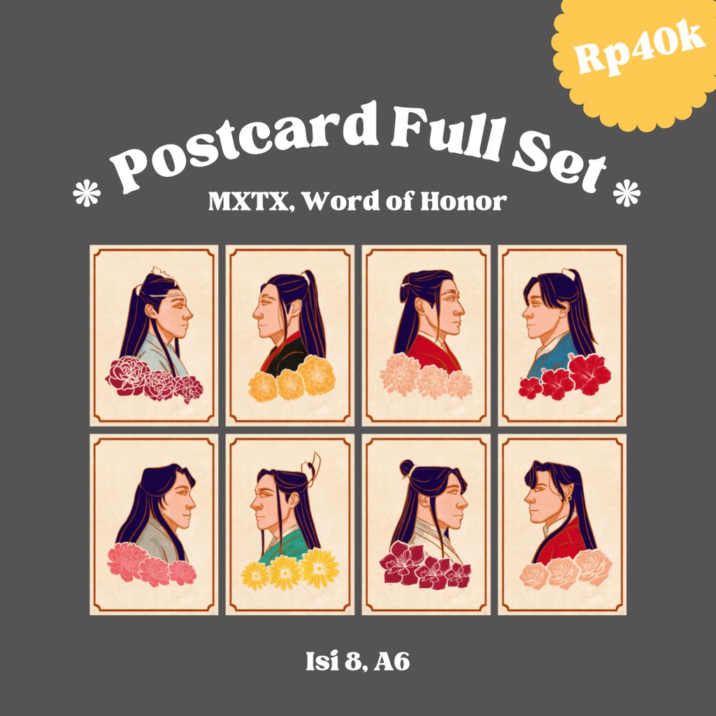 

POSTCARD/KARTU POS SET RETRO VINTAGE MXTX, WORD OF HONOR