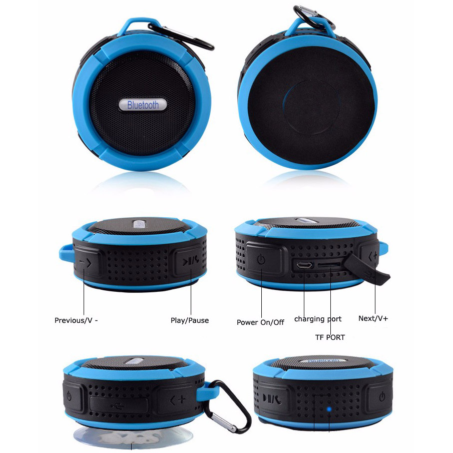 Taffware Mini Outdoor Bluetooth Speaker - C6 - Hitam