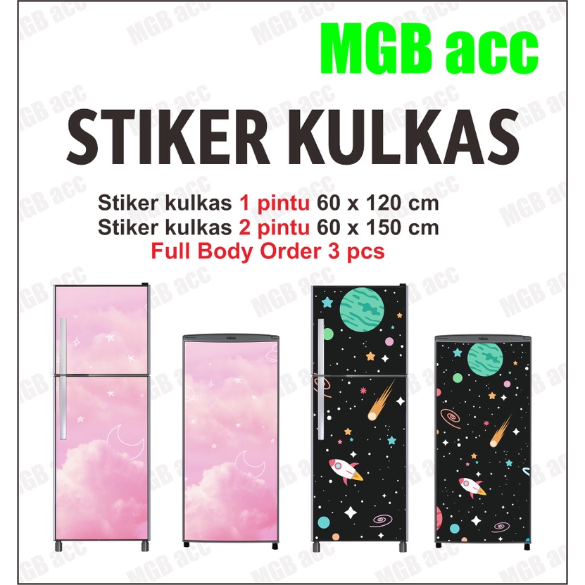 Stiker Kulkas / Sticker Wallpaper Kulkas 1 dan 2 Pintu Motif Langit