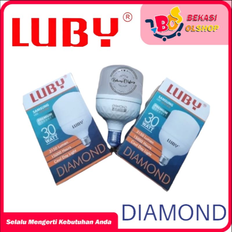 Lampu LED Luby Diamond 30 Watt Cahaya Putih
